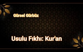 Usulu Fıkhı: Kur'an