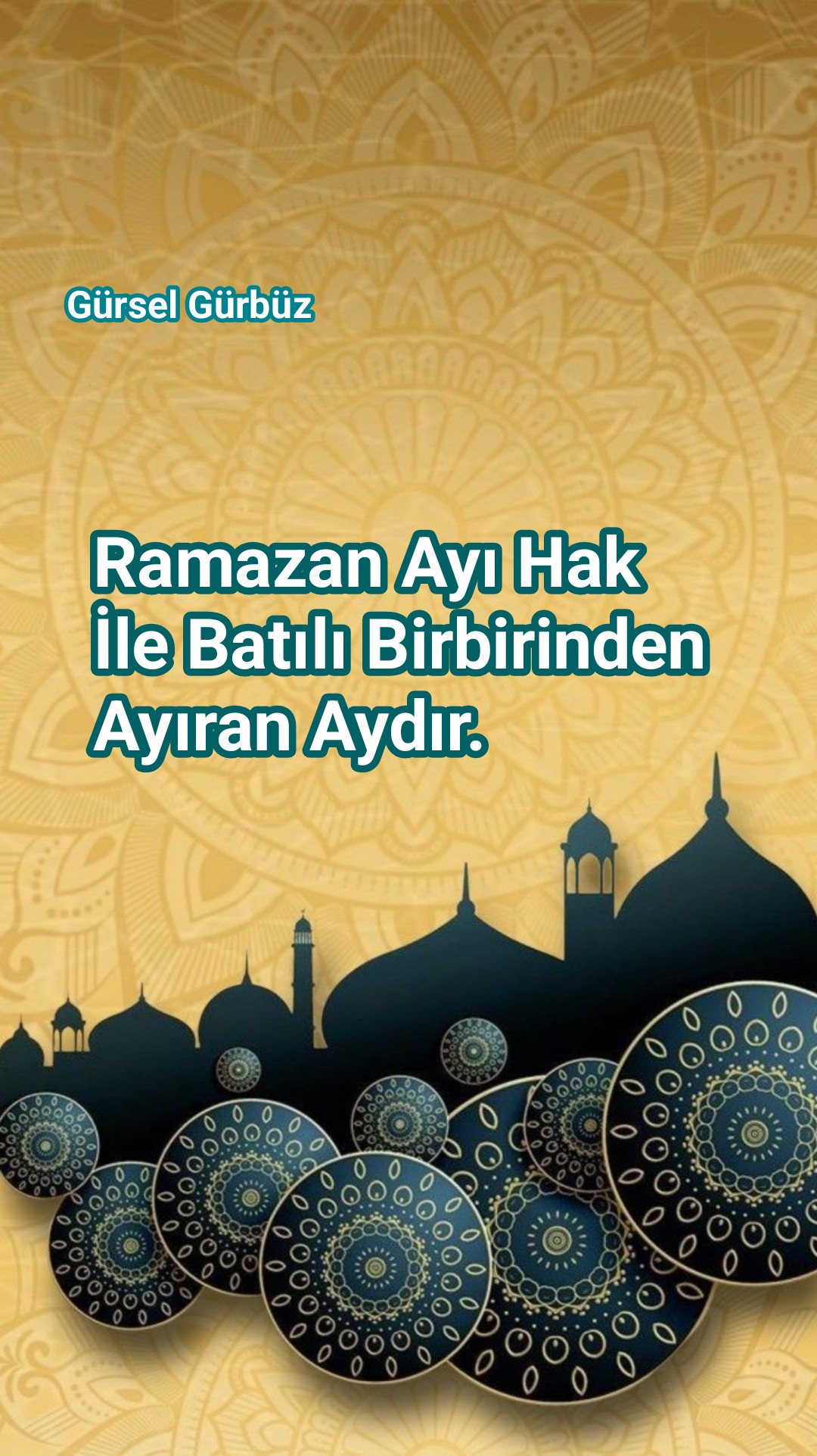 Ramazan Ayı Hak ile Batılı Ayıran Bir Aydır.